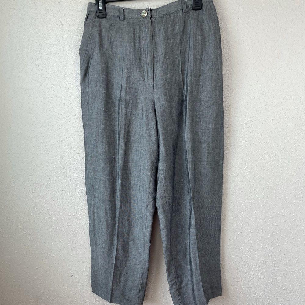 David Dart Gray Cropped Slack Pants Size M